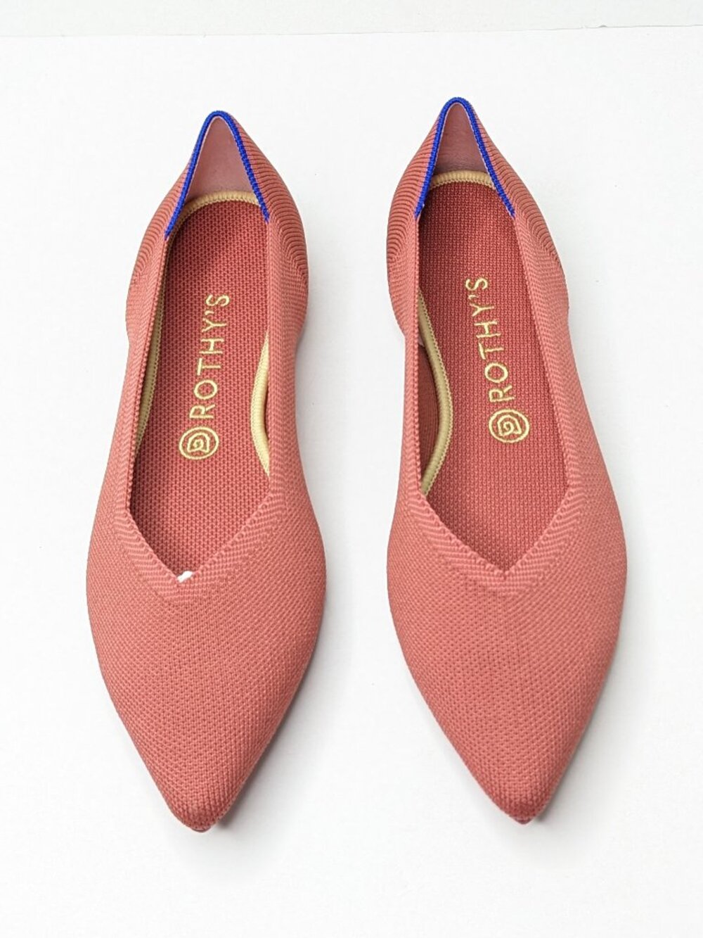 Rothy's The Point Pointed Toe Ballet Flats Copper Womens 10.5